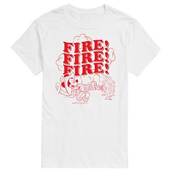 Disney's Mickey Mouse Men's Fire Stacked Mickey Graphic Tee