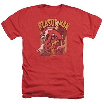 Dc Comics Plastic Man Street Adult Heather T-shirt