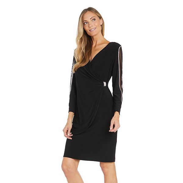 Women's R&M Richards Faux-Wrap Dress