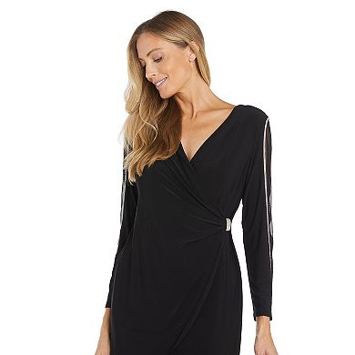 Women's R&M Richards Faux-Wrap Dress