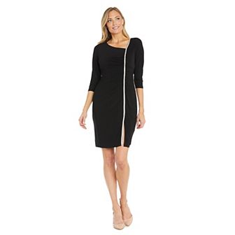 Women's R&M Richards Assymetric Rhinestone Dress