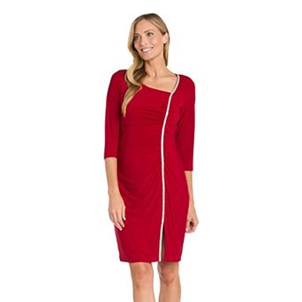 Women's R&M Richards Assymetric Rhinestone Dress