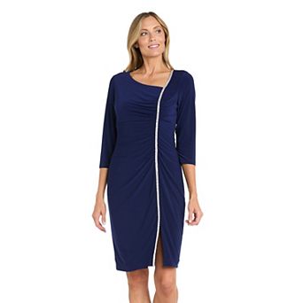 Women's R&M Richards Assymetric Rhinestone Dress