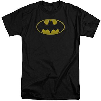 Batman Washed Bat Logo Short Sleeve Adult Tall T-shirt