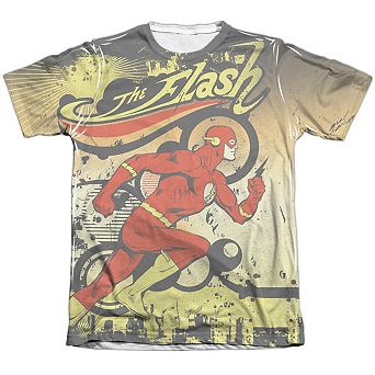 Dc Comics Flash Just Passing Through Adult 65/35 Poly/cotton Short Sleeve T-shirt