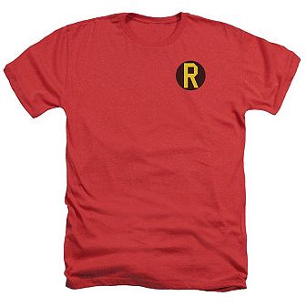 Dc Comics Robin Logo Adult Heather T-shirt