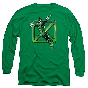 Dc Comics Green Cross Long Sleeve Adult T-shirt