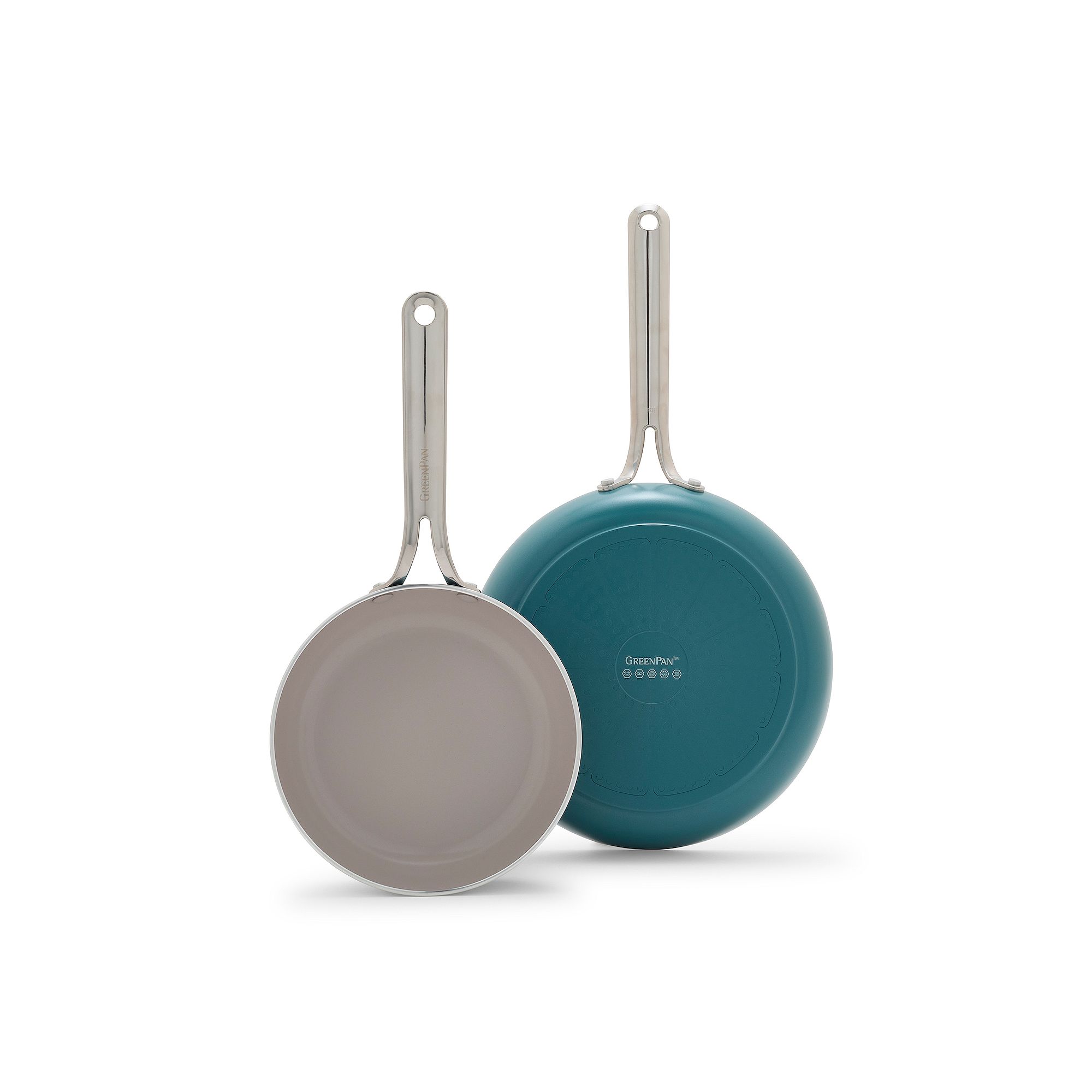 GreenPan Nova 8 and 10 Frying Pans 2-Piece Set, Deep Blue