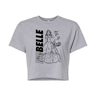 Disney Princess Belle Juniors' Autograph Cropped Tee
