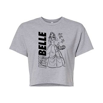 Disney Princess Belle Juniors' Autograph Cropped Tee