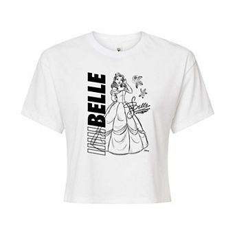 Disney Princess Belle Juniors' Autograph Cropped Tee