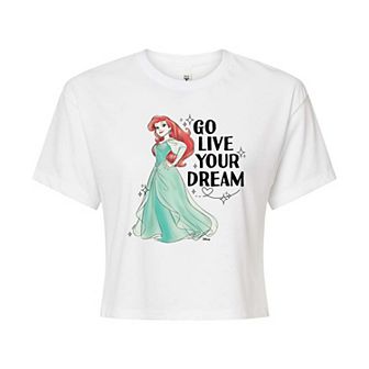 Disney Princess Ariel Juniors' Go Live Your Dream Cropped Tee