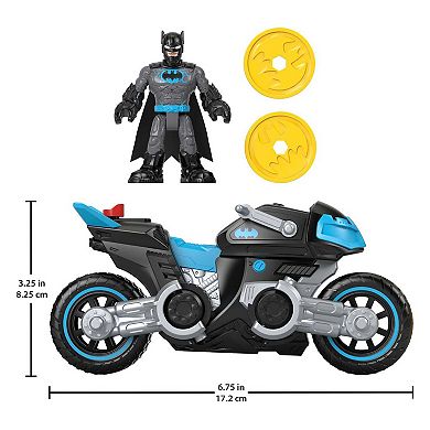 Imaginext DC Super Friends Batman Figure And Bat-Tech Batcycle Transforming Toy Motorcycle