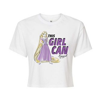 Disney Princess Rapunzel Juniors' This Girl Can Cropped Tee