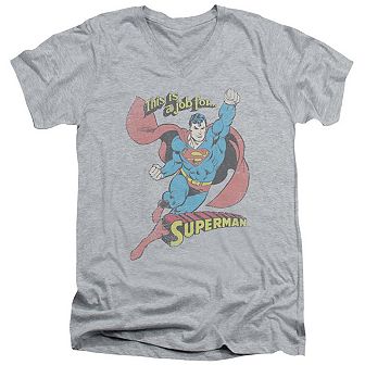 Dc Comics On The Job Short Sleeve Adult V Neck T-shirt