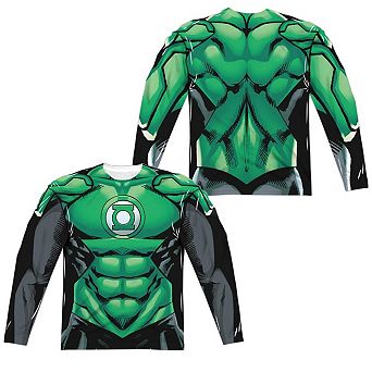 Green Lantern Uniform Long Sleeve Adult Poly Crew T-shirt