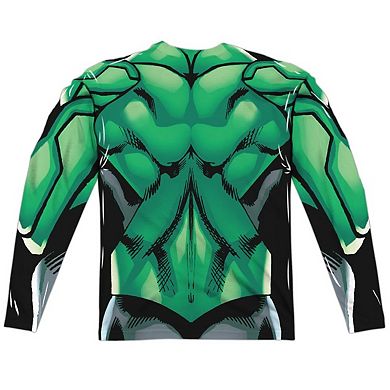 Green Lantern Uniform Long Sleeve Adult Poly Crew T-shirt