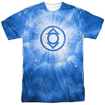 Green Lantern Indigo Energy Short Sleeve Adult 100% Poly Crew T-shirt