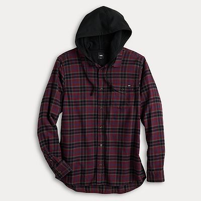 Men s Vans Long Sleeve Button Up Hoodie