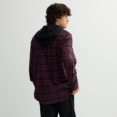 Men s Vans Long Sleeve Button Up Hoodie