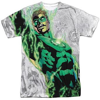 Green Lantern Light Em Up Short Sleeve Adult Poly Crew T-shirt