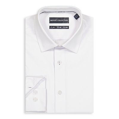 men's athletic-fit dress shirt product info and reviews Athletic Fit Dress Shirt in Steel Blue XXXL main image 0