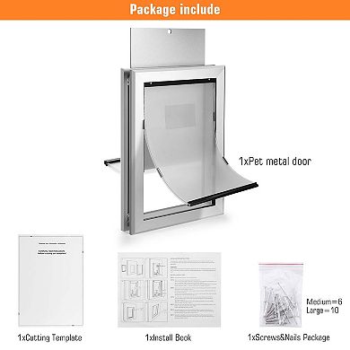 Double-Flaps Aluminum Pet Dog Door