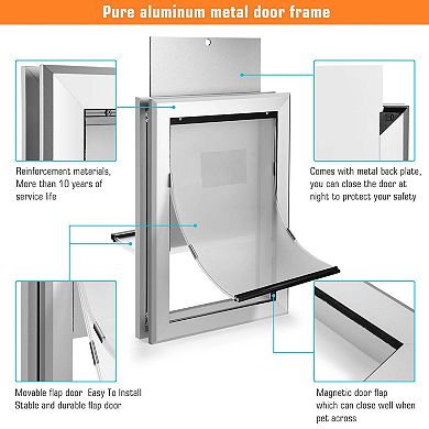 Double-Flaps Aluminum Pet Dog Door