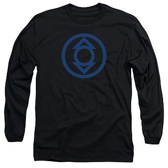 Green Lantern Blue Emblem Long Sleeve Adult T-shirt