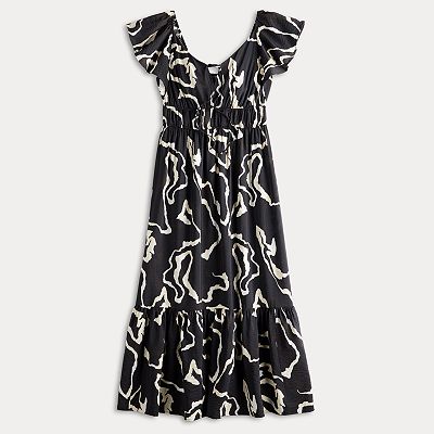 Women's Nine West Flutter Sleeve Maxi Dress