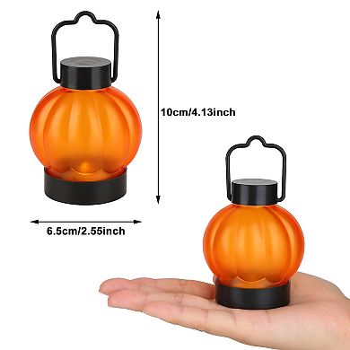 Flickering Pumpkin Lantern Tea Lights 12 Pack