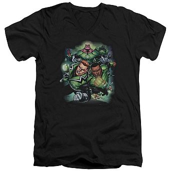 Green Lantern Corps 1 Short Sleeve Adult V Neck T-shirt