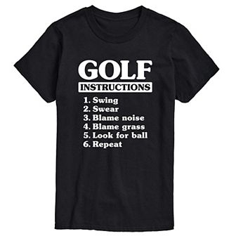 Men's Golf Instructions Graphic Tee
