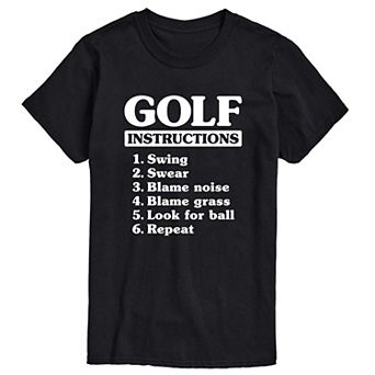 Men's Golf Instructions Graphic Tee