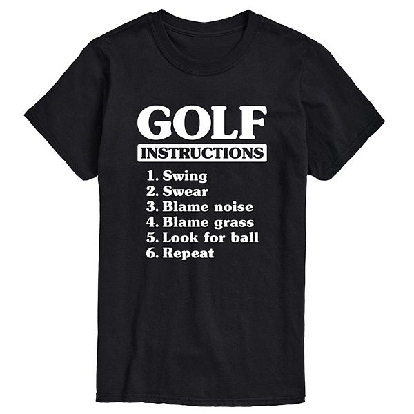 Men's Golf Instructions Graphic Tee