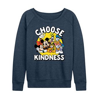 Plus Size Disney's Mickey Mouse & Friends Kindness French Terry Long Sleeve Tee