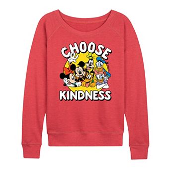 Plus Size Disney's Mickey Mouse & Friends Kindness French Terry Long Sleeve Tee