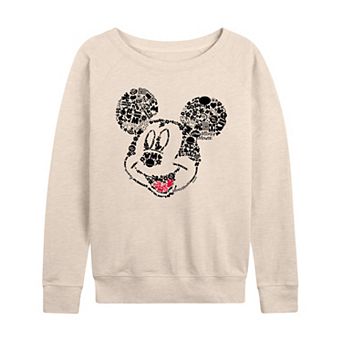 Plus Size Disney's Mickey Mouse Iconic Fill French Terry Long Sleeve Tee
