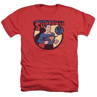 Dc Comics Superman 64 Adult Heather T-shirt