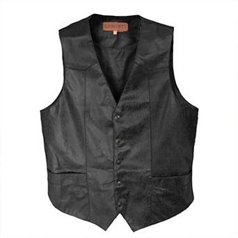 Gioberti Men's 5 Button Faux Leather Vest