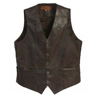 Gioberti Men's 5 Button Faux Leather Vest