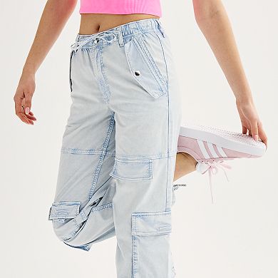 Juniors' SO High Rise Drawstring Utility Cargo Joggers