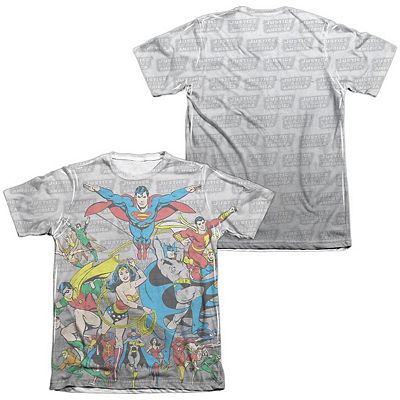 Dc Comics Justice League Assemble Adult 65/35 Poly/cotton Short Sleeve T-shirt Dc Comics Justice League Assemble Adult 65/35 Poly/cotton Short Sleeve T-shirt