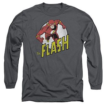 Dc Comics Flash Run Flash Run Long Sleeve Adult T-shirt