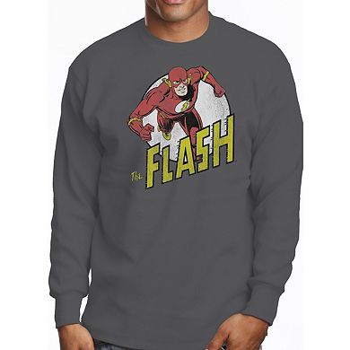Dc Comics Flash Run Flash Run Long Sleeve Adult T-shirt