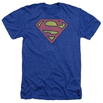 Dc Comics Retro Logo Distressed Adult Heather T-shirt