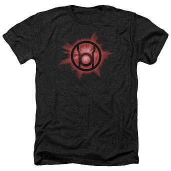 Green Lantern Red Glow Adult Heather T-shirt