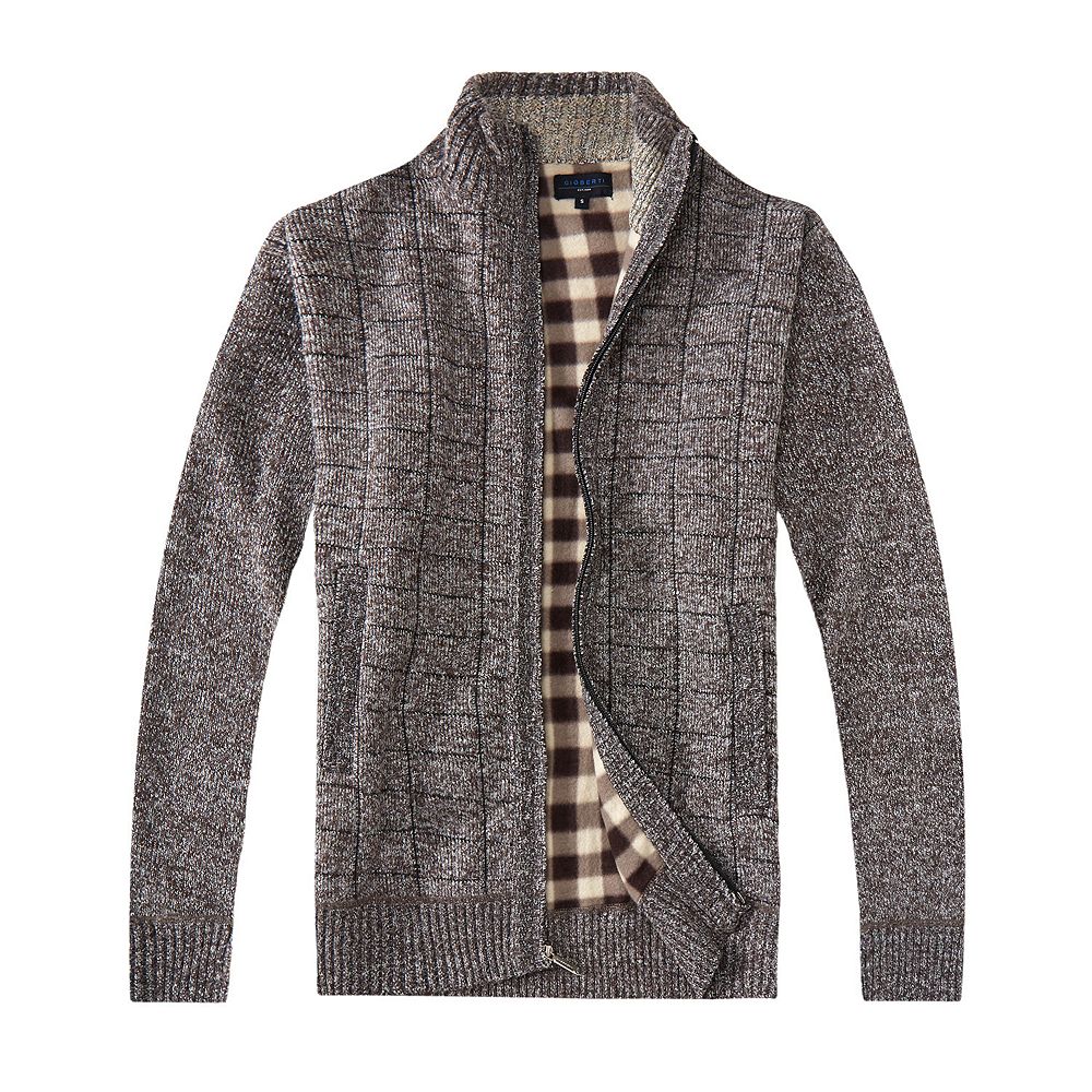 【セール】 Men's Gioberti Knitted Sweater Cardigan Zip Full Fit Regular トップス