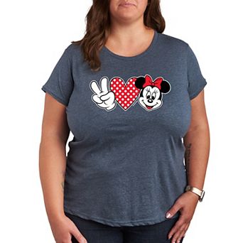 Disney's Minnie Mouse Plus Peace Love Graphic Tee