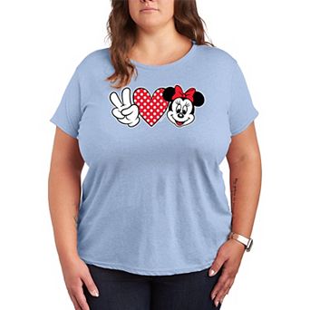 Disney's Minnie Mouse Plus Peace Love Graphic Tee
